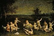 Giuseppe Maria Crespi Cupids Frollicking USA oil painting artist